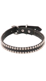 Made in USA Heavy Leather Studded Dog Collar #DC11S2K