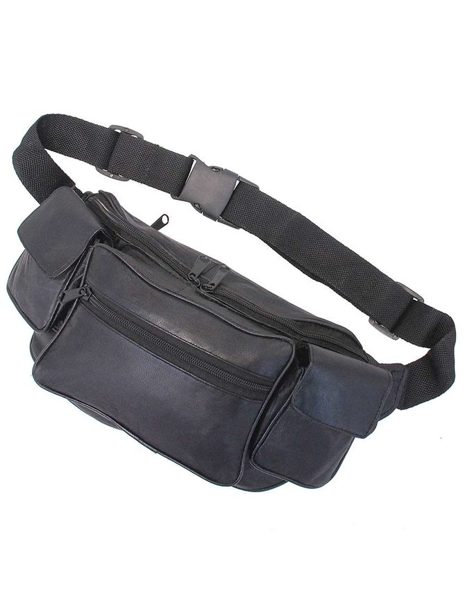 large leather fanny pack