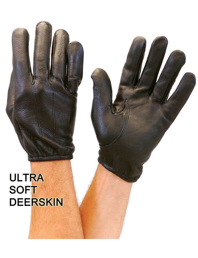 Heavy Duty Deerskin Leather Work Gloves Unlined Made in the USA 