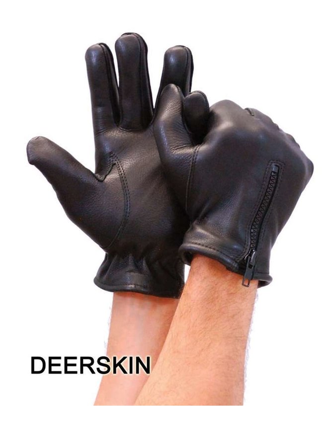 Jamin Leather Deerskin Zipper Gloves w//Thinsulate /& Fleece Lining #G899NZK