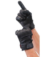 Leather and Denim Gloves w/Touch Screen Fingertips, Hard Knuckles and Venting #GC2020VK