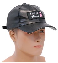 Save The Ta-Ta's Pink Ribbon Leather Baseball Cap #H44TATA