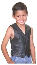 Childrens Side Lace Leather Vest #KV473LK (XL-5X)