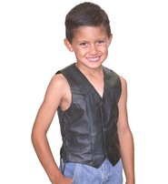 Childrens Side Lace Leather Vest #KV473LK