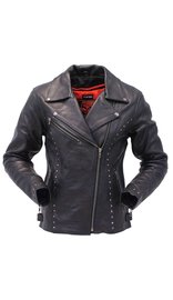 Men's Ultimate Black Racer Vented Motorcycle Jacket w/CCW Pockets # ...