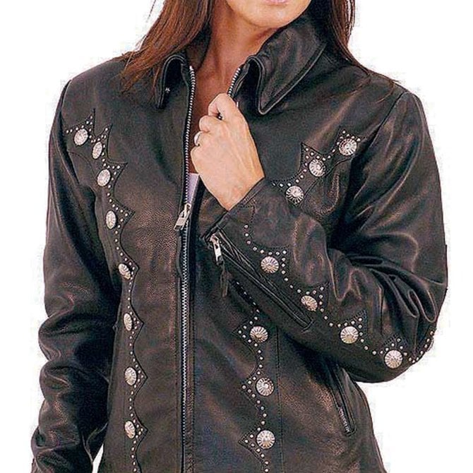 Western Leather Chaps w/Conchos #C011CC - Jamin Leather®