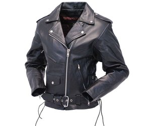 Leather Motorcycle Jacket w/Removable Sleeves #M2601ZCC - Jamin Leather®