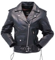 Jamin Leather Ladies Leather Motorcycle Jacket w/Zip Out Lining #L52LZ