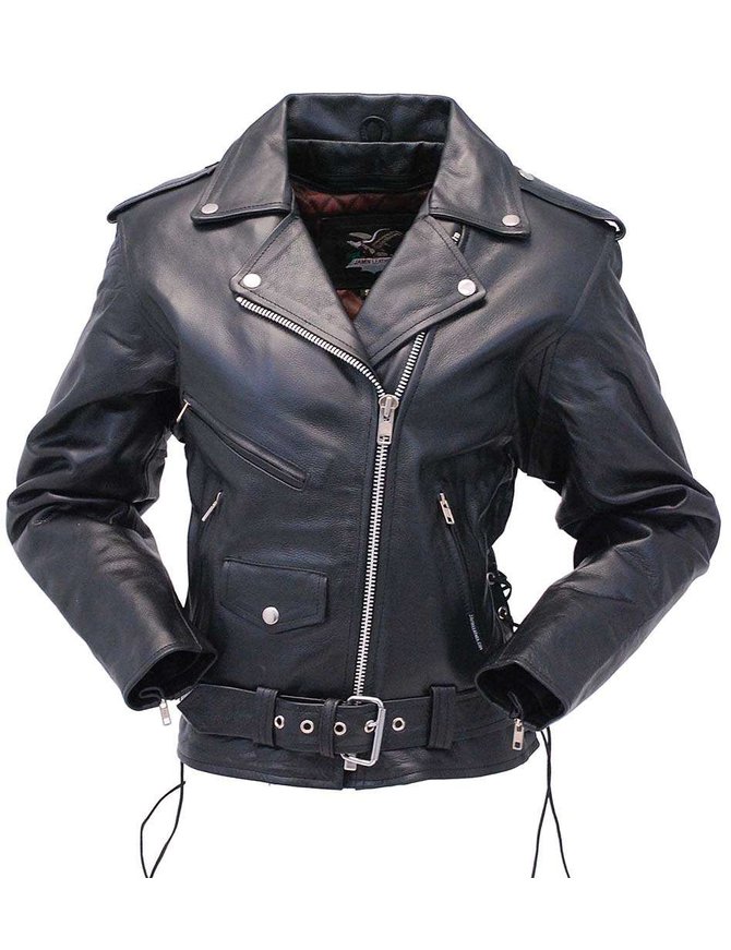 leather jacket with belt