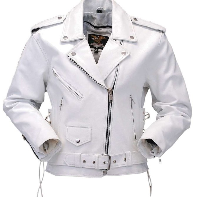 Jamin' Leather V Fringed Leather Motorcycle Jacket for Women #L452ZFB