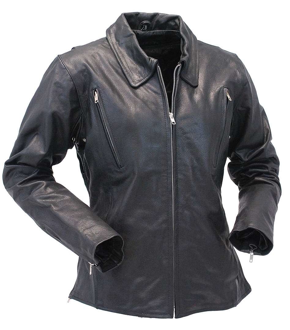 Long Body Women's Motorcycle Jacket w/Vents #L6167VZK - Jamin Leather®