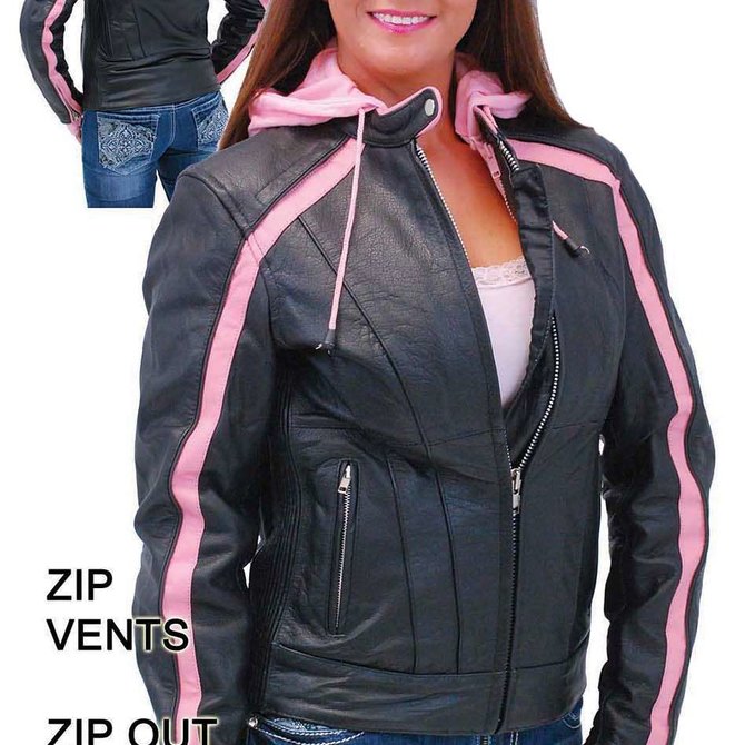 pink motorcycle jacket