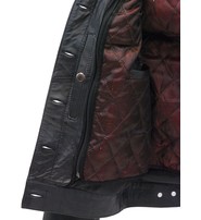 Jamin Leather® Women's Lightweight Soft Lambskin Leather Jean Jacket w/Zip Out #L71BTZK