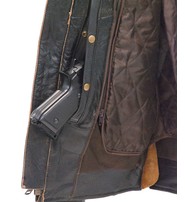 Unik Men's Quilt Panel Vented Vintage Brown Racer Jacket w/Concealed  Pockets #MA6634VZN