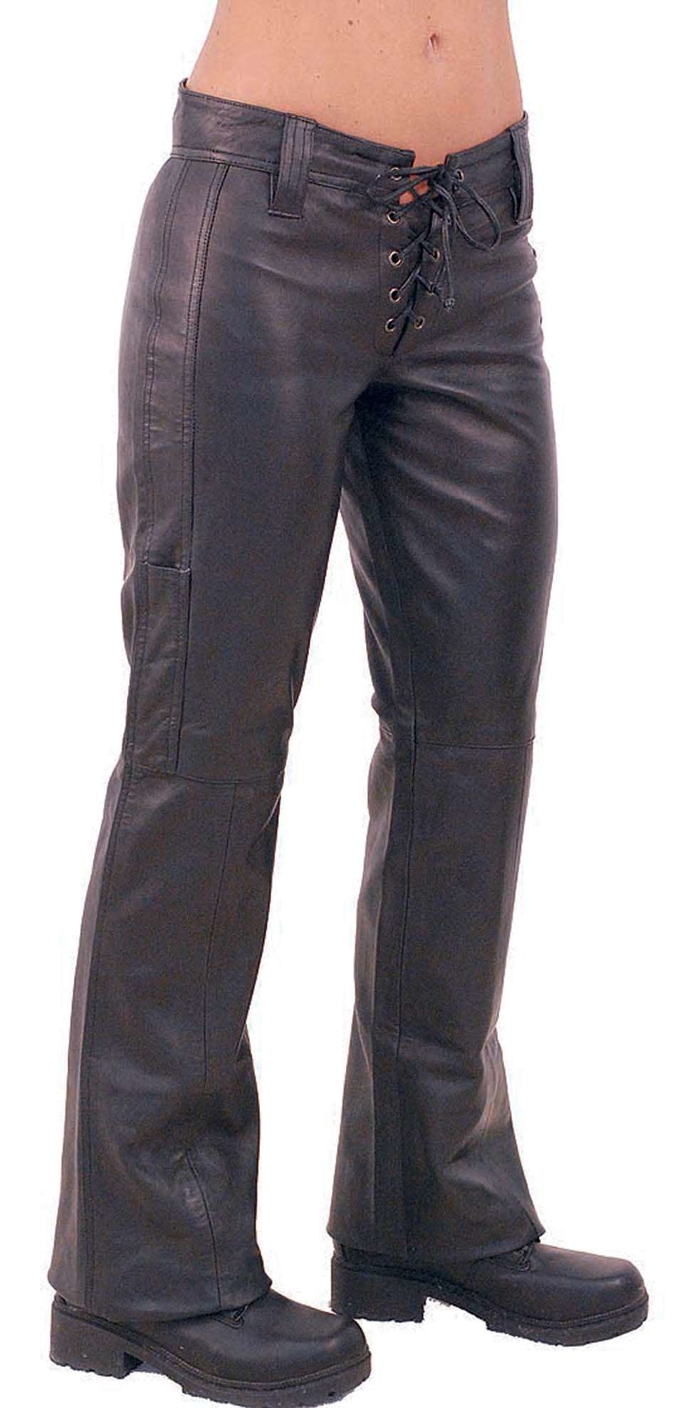 Bell Bottom Lace Up Leather Pants #LP505LL