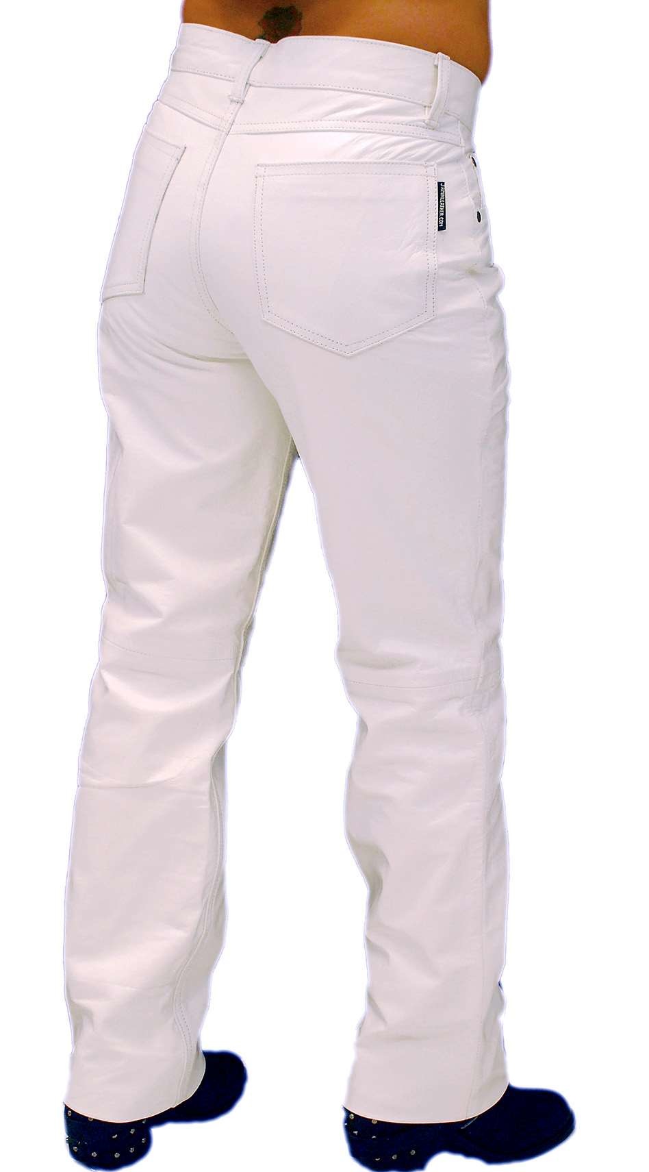 MM6 Maison Margiela White Faux-Leather Trousers MM6 Maison Margiela