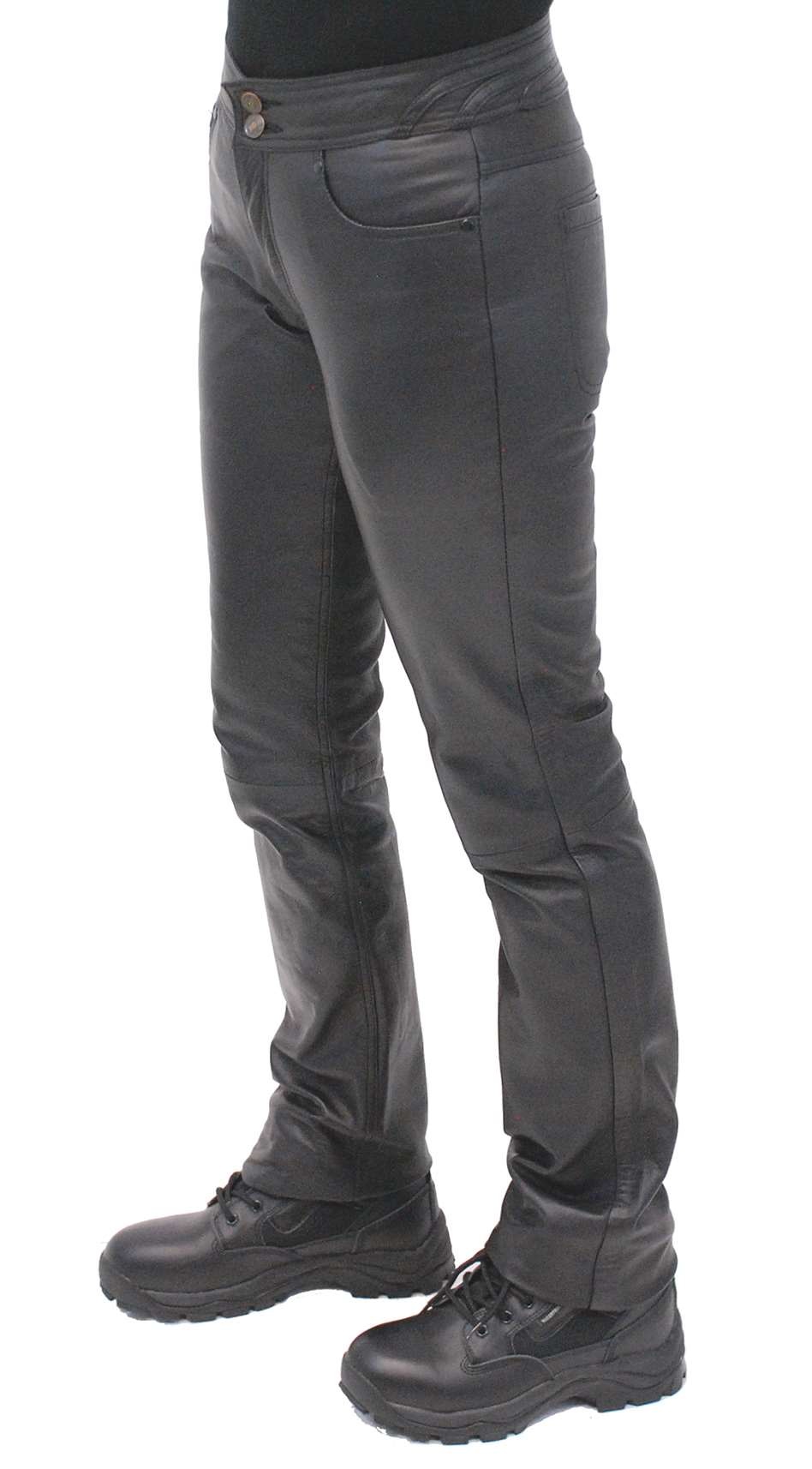Women's Premium Lambskin Leather Skinny Jeans #LP9023K