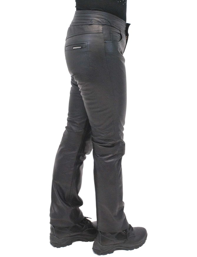 Plain Leather Look Skinny Jeans High Stretch Slim Fit Chic - Temu-sonthuy.vn