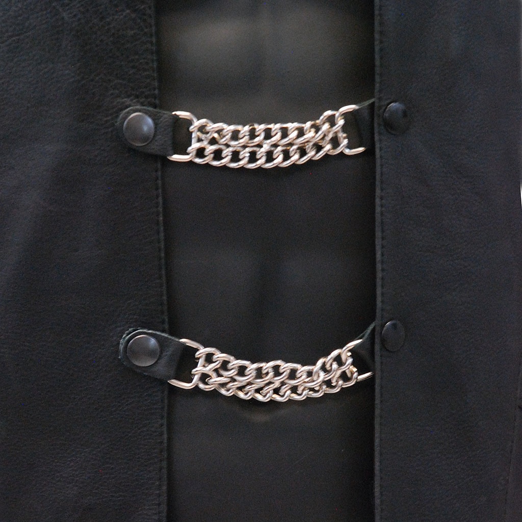 Black Snap Vest Chains VC2K Jamin Leather™