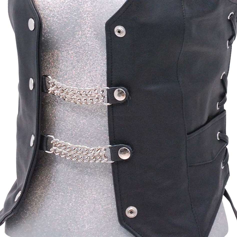 Silver Snap Vest Chains VC2 Jamin Leather™