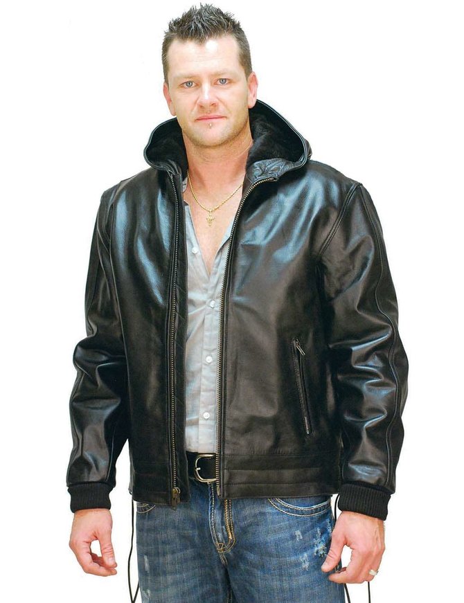 leather jacket with fur inside