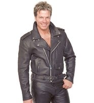 Jamin Leather Classic Leather Motorcycle Jacket for Men #M110EC