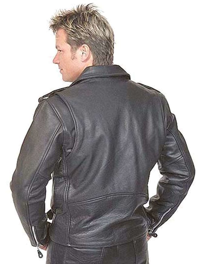 Jamin Leather® Classic Leather Motorcycle Jacket for Men #M110EC