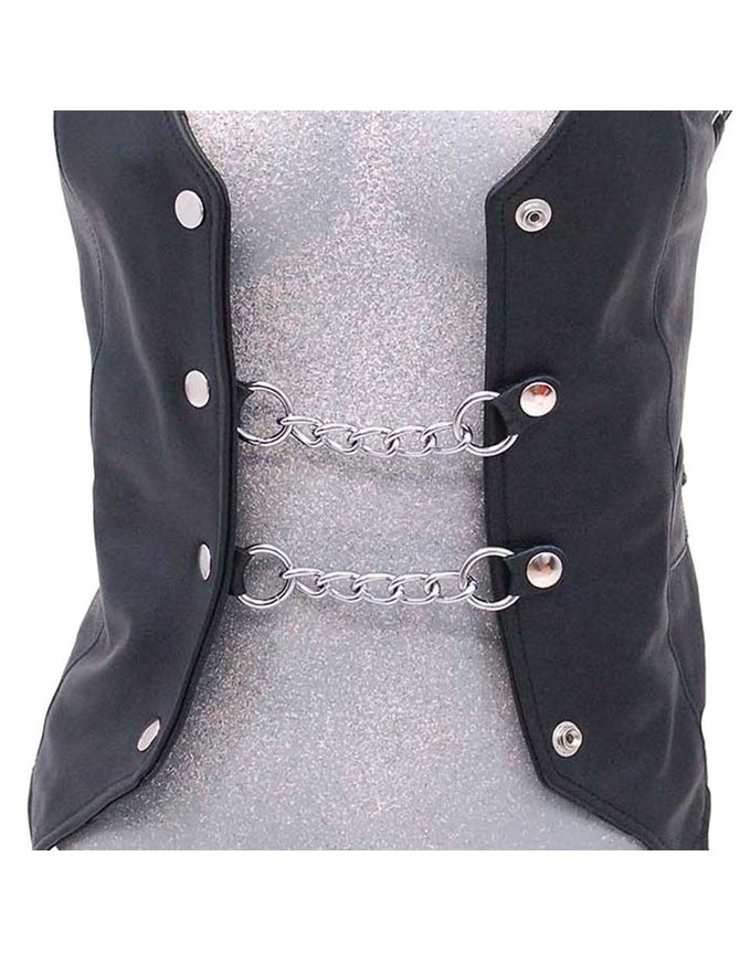 Jamin Leather Nickel Plated Vest Chains #VC1