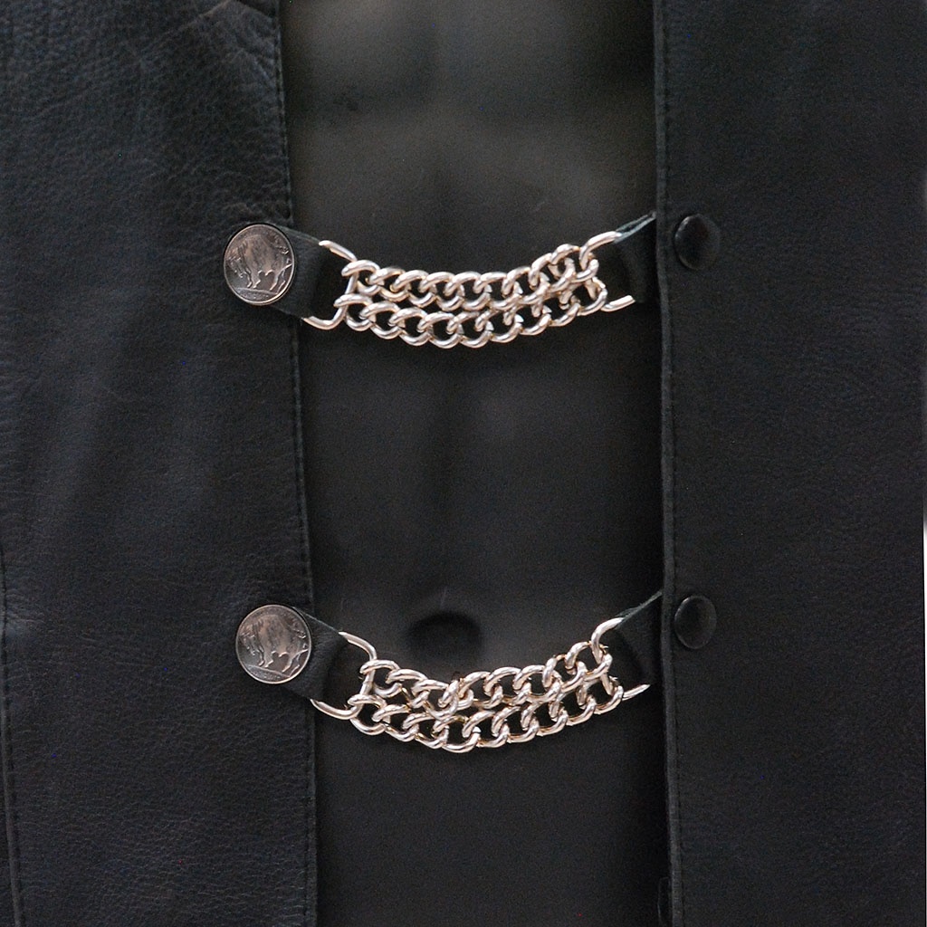 Nickle Head Vest Chains #VC101N - Jamin Leather™