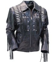 Jamin Leather® Bones & Braids Fringed Leather Jacket #M1706FBB