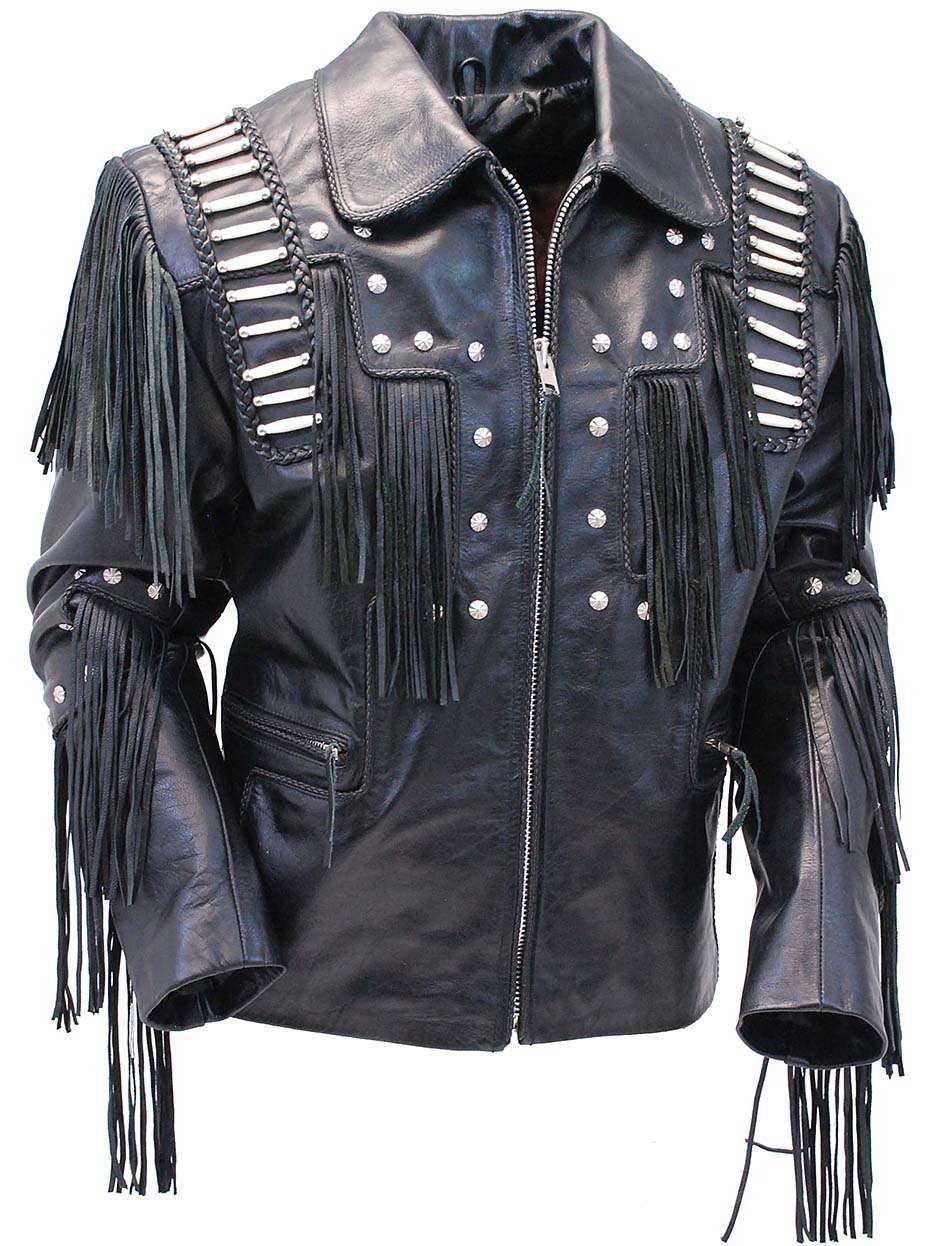 Ladies Cropped Leather Jacket w/Fringe #L205FB - Jamin Leather®
