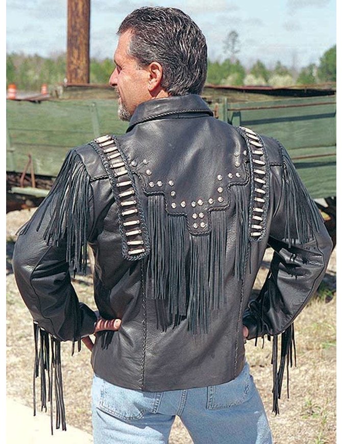 Bones & Braids Fringed Leather Jacket #M1706FBB - Jamin Leather®