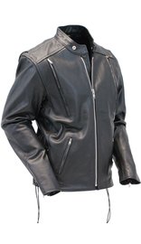 Big & Tall Leather Motorcycle Jacket #M727ZT - Jamin Leather™