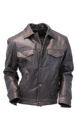 Jamin Leather Mens Leather Jacket Vintage Jean Jacket Style #M321GY