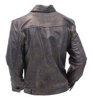 Jamin Leather® Mens Leather Jacket Vintage Jean Jacket Style #M321GY