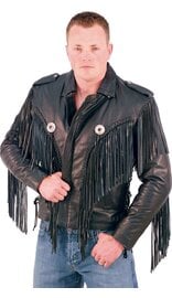 Western Leather Chaps w/Conchos #C011CC - Jamin Leather®