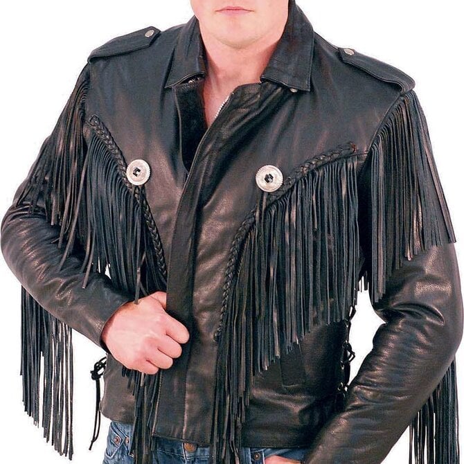 Western Leather Chaps w/Conchos #C011CC - Jamin Leather®