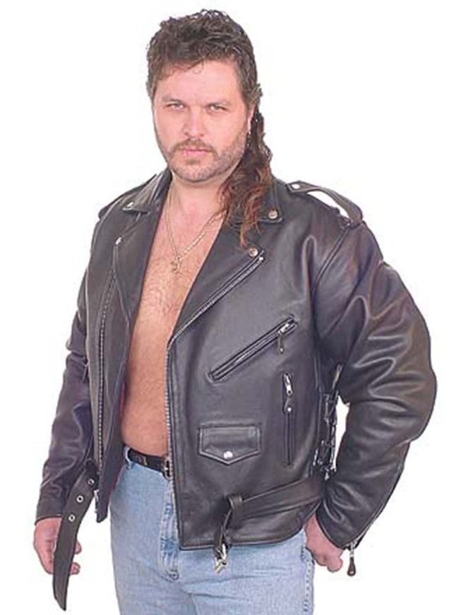 Big & Tall Leather Motorcycle Jacket #M727ZT