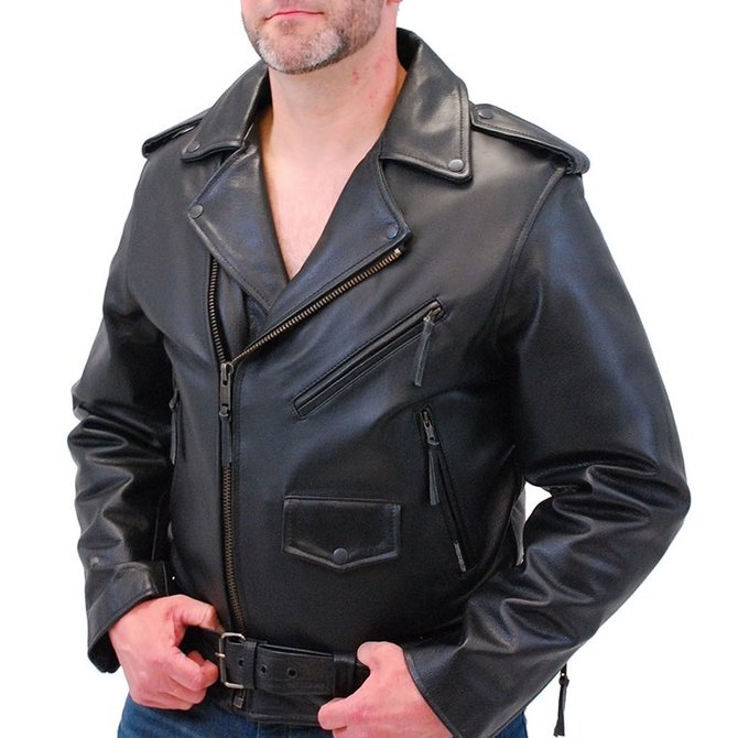 3/4 Length Cruiser Vented Leather Jacket #M3020VZ - Jamin Leather™