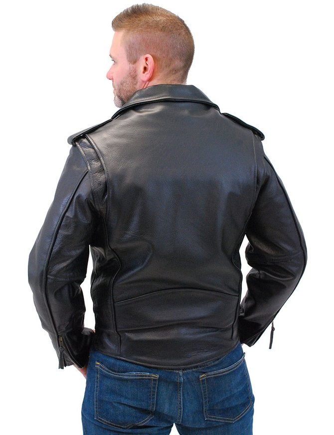 Jamin Leather® Jamin' Antique Classic Leather Motorcycle Jacket #MA110Z