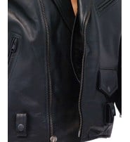 Jamin Leather® Premium Beltless Side Lace Leather Motorcycle Jacket #MA15ZL
