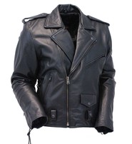 Jamin Leather® Premium Beltless Side Lace Leather Motorcycle Jacket #MA15ZL