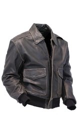 Jamin Leather® Vintage Brown Leather A2 Bomber Jacket #MA2DN (S, 2X-3X)