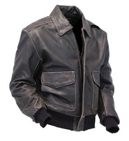 Jamin Leather® Vintage Brown Leather A2 Bomber Jacket #MA2DN