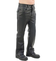 Jamin Leather V-Stitched Snap Pocket Men's Leather Pants #MP11015K
