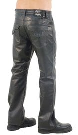Jamin Leather Hand Stitched Snap Pocket Men's Pants #MP11017WK