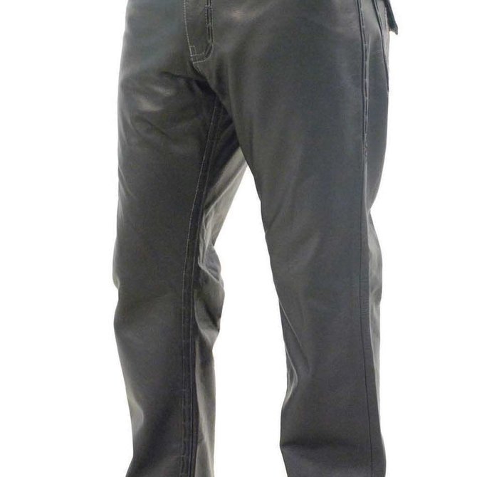 Men's Black Lambskin Hooded Jean Jacket w/Vents #M6905GHK - Jamin Leather™