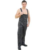 Jamin Leather® Biker Leather Bib Overalls #MP44K