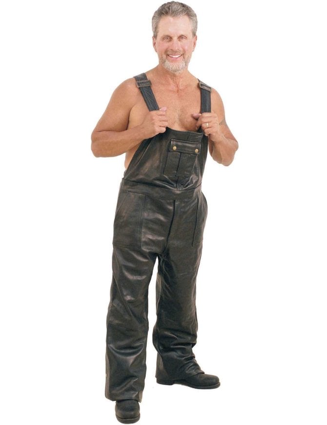 Premium Leather Bib Overalls w/Snap Pockets #MP5812ZK