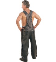 Premium Leather Bib Overalls w/Snap Pockets #MP5812ZK